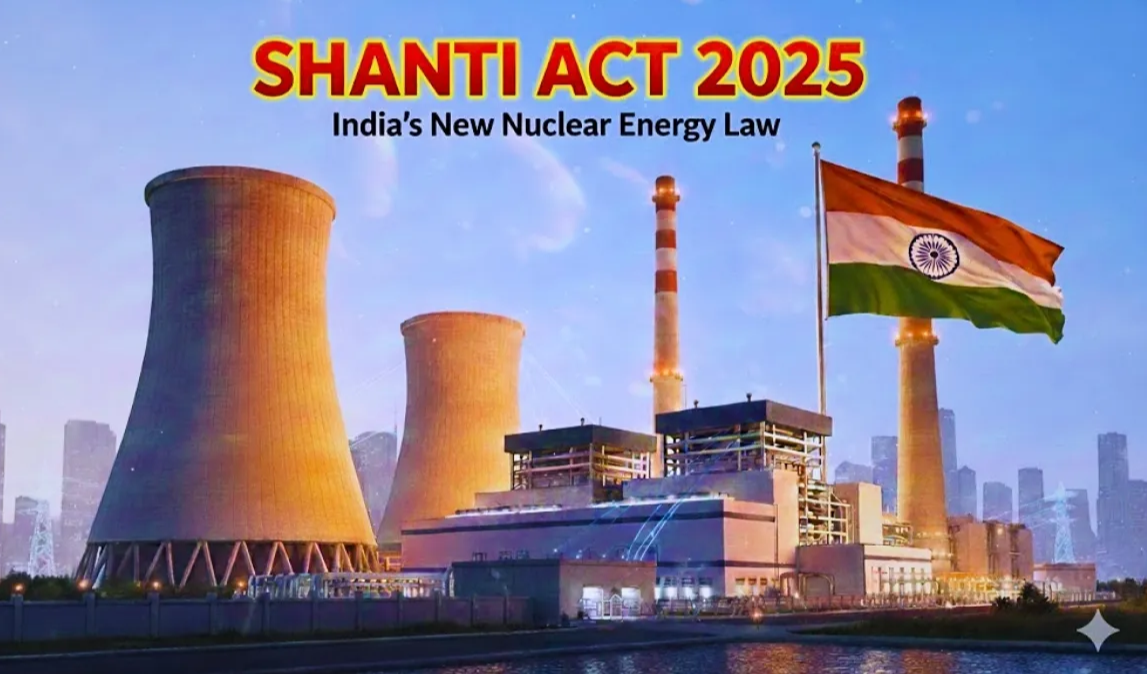 ಪರಮಾಣು ಶಕ್ತಿಯ ಸುಸ್ಥಿರ ಬಳಕೆ ಮತ್ತು ಪ್ರಗತಿ (ಶಾಂತಿ) (SHANTI) Act - 2025