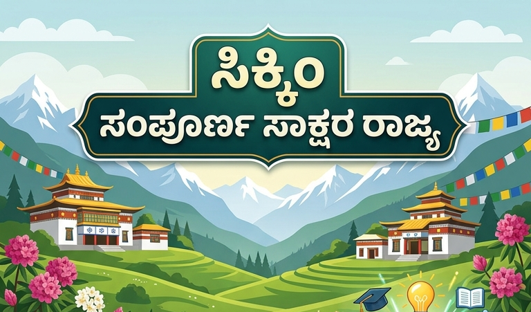 ಸಿಕ್ಕಿಂ (Sikkim) ಸಂಪೂರ್ಣ ಸಾಕ್ಷರ ರಾಜ್ಯ